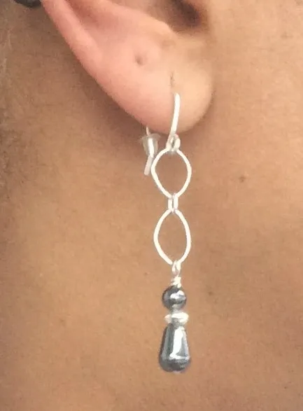 Sterling Silver with Hematite