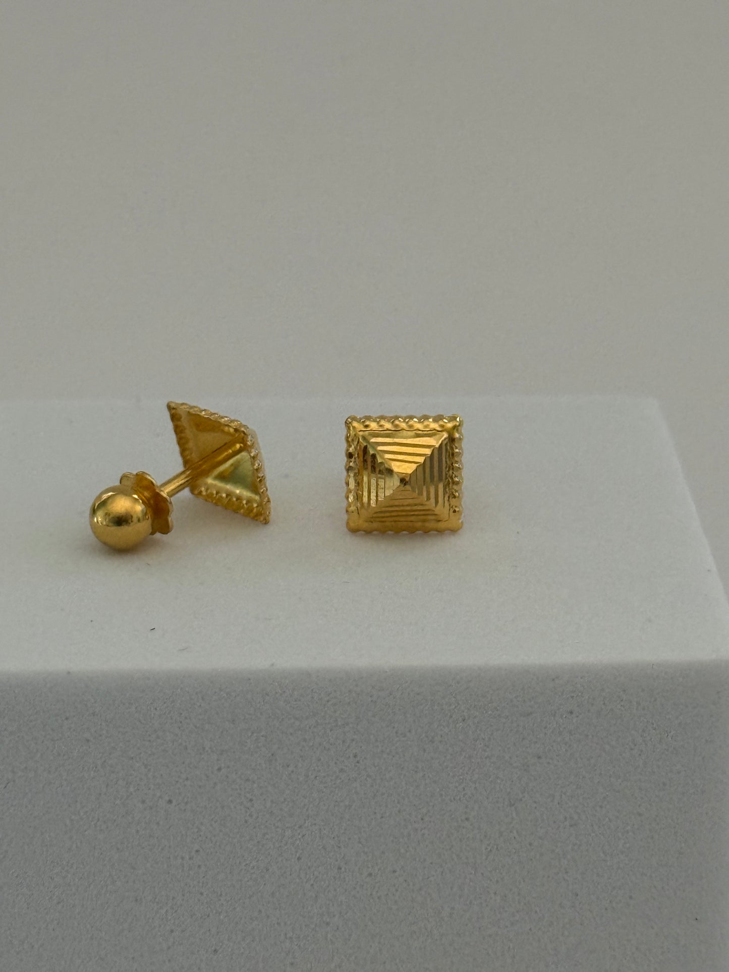 Gold Square Stud