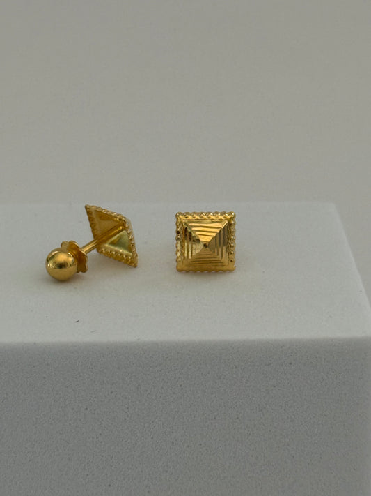 Gold Square Stud