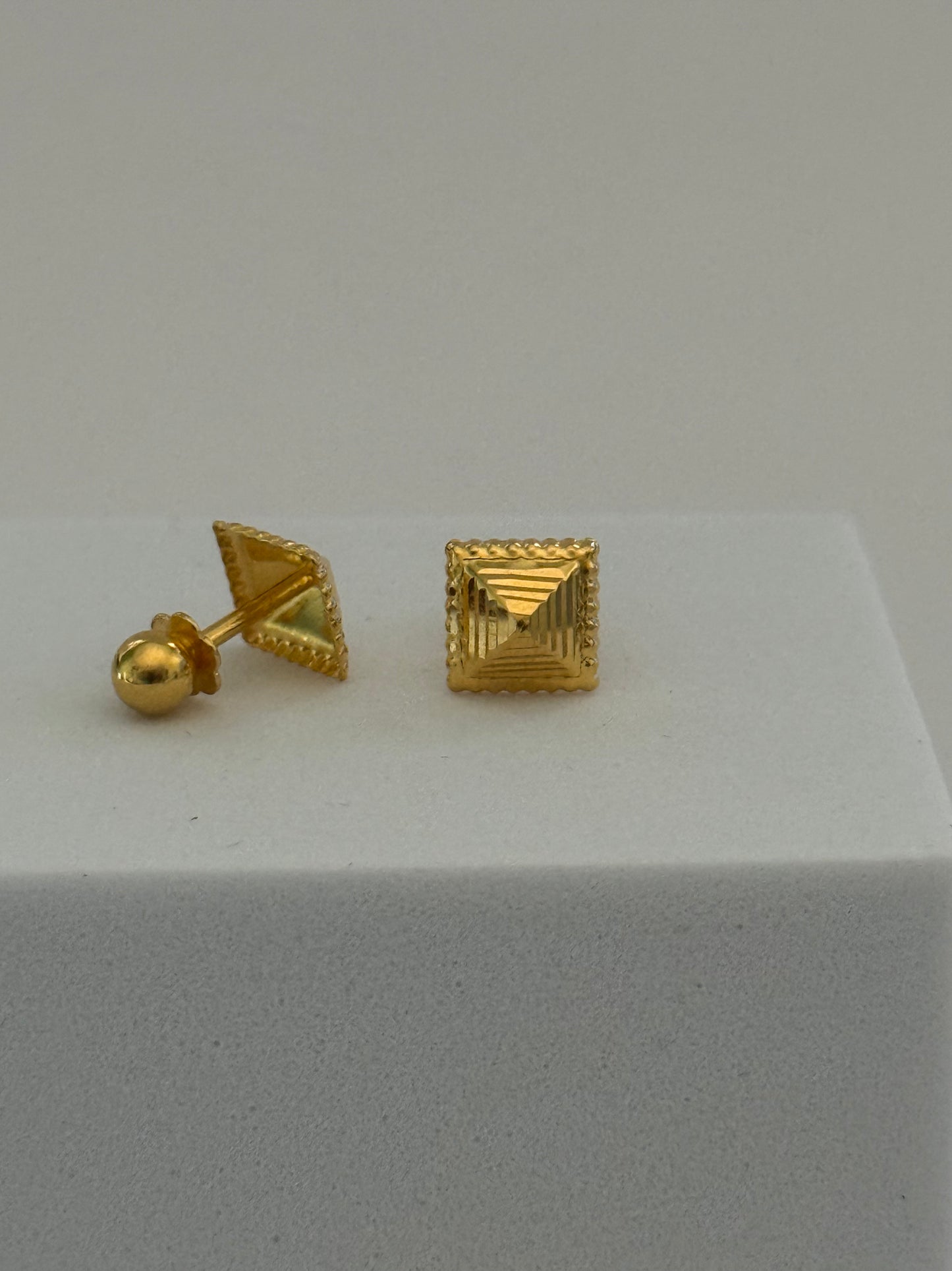 Gold Square Stud