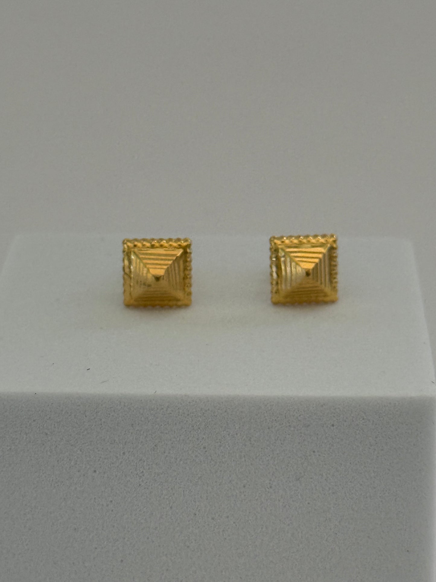 Gold Square Stud
