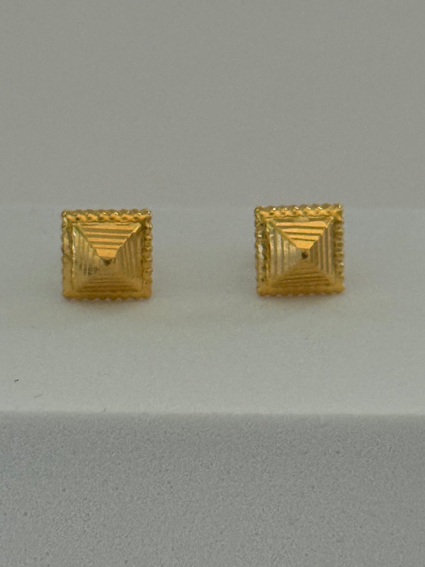 Gold Square Stud