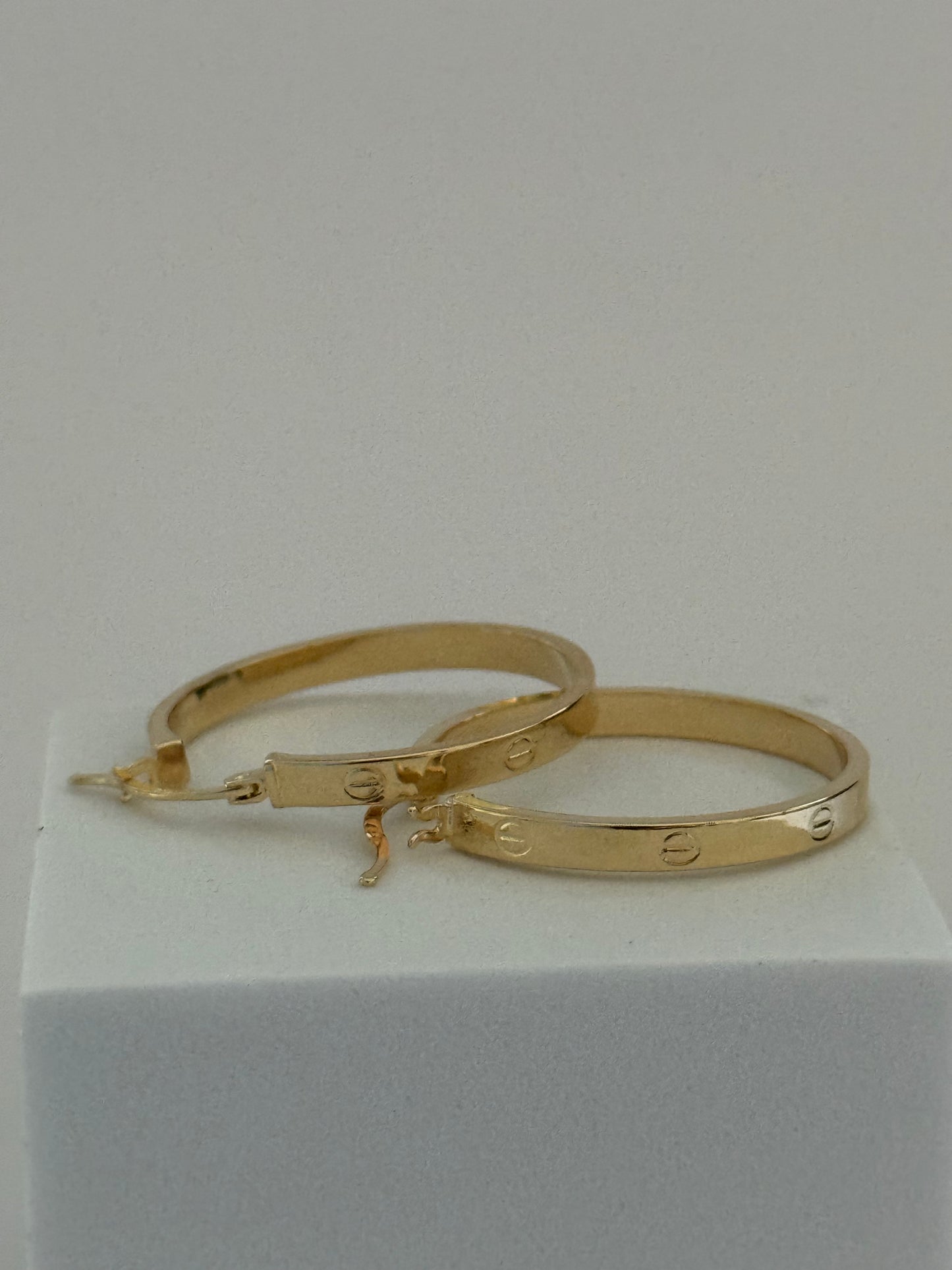 Gold Hoop with design